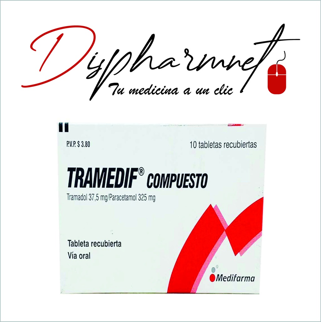 TRAMEDIF COMPUESTOX10TABS (TRAMADOL37,5MG+PARACETAMOL325MG)