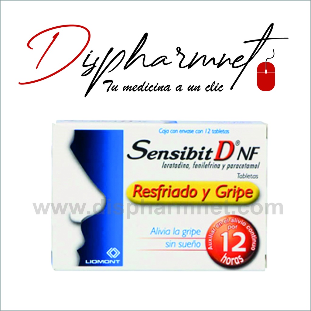 SENSIBIT NFX12TABS (LORATADINA+FENILEFRINA+PARACETAMOL)
